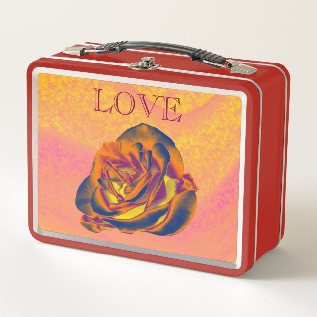 Orange Rose Lunch Box (Front)