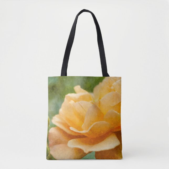 Orange Rose Painterly Tote Bag (Front)