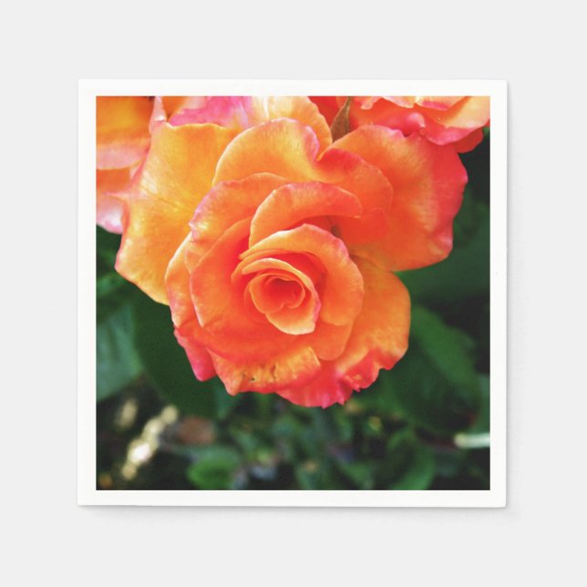 Orange Rose Photography Napkin (Front)