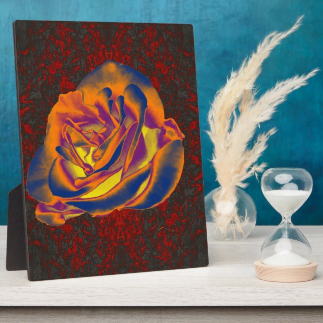 Orange Rose Plaque (Side)