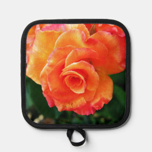 Orange rose    pot holder