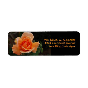 Orange Rose Return Address Label
