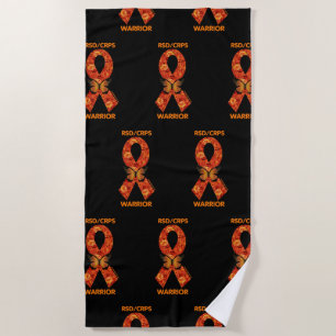 Orange Roses/Butterfly...RSD/CRPS Beach Towel