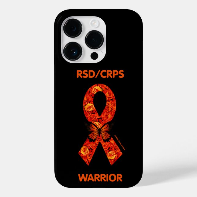 Orange Roses/Butterfly...RSD/CRPS Case-Mate iPhone Case (Back)