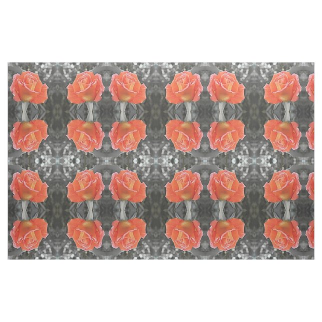 orange roses Fabric, colourful house textile Fabric (Fat Quarter)