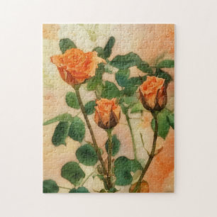 Orange Roses Puzzle Art
