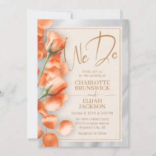Orange Roses Wedding Invitation