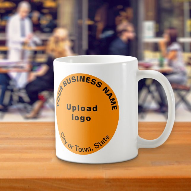 Orange Round Business Brand on Mug (Orange round business brand on mug)