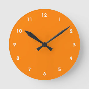 Orange Round Clock