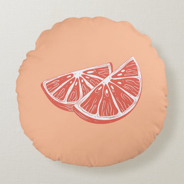 Orange Round Cushion (Front)