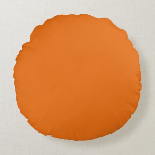 Orange Round Throw Pillow (16") (Front)