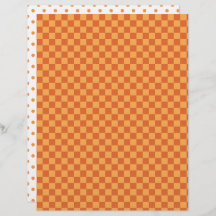 Orange/ Rust Chequerboard & Polka Dots  Scrapbook