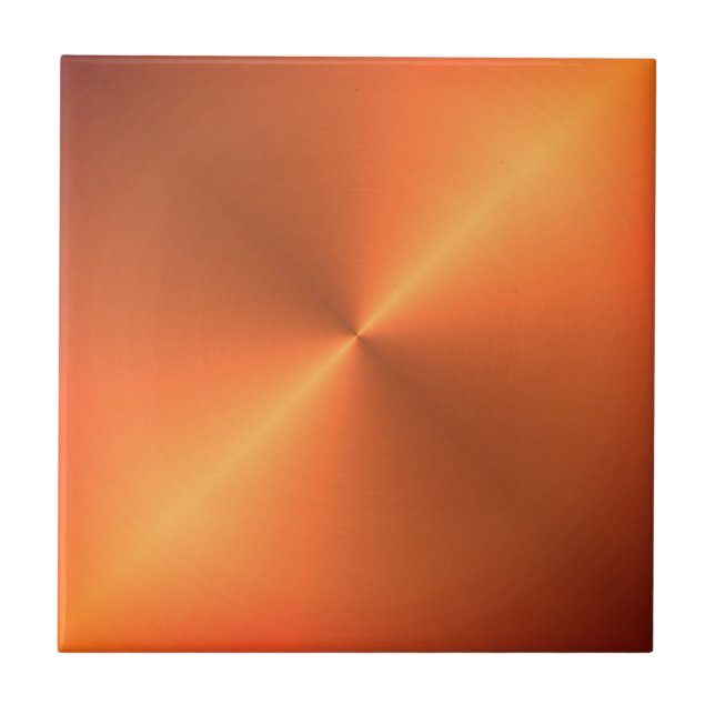 Orange Rust Shine Ceramic Tile (Front)