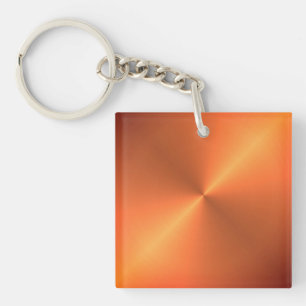 Orange Rust Shine Key Ring
