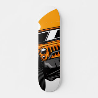 Orange Rustic Car Skateboard