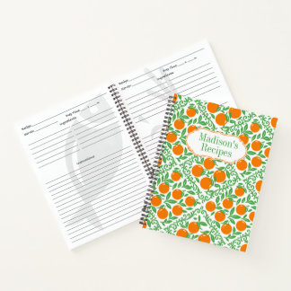 Orange Rustic Farmhouse French Country Recipe Notebook