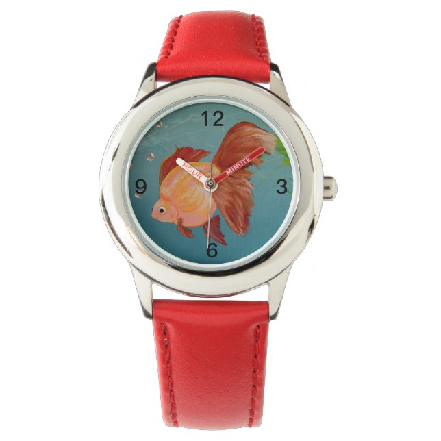 Orange Ryukin Goldfish Watch (Front)