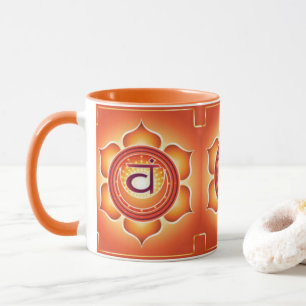 Orange Sacral Chakra Patter Print Design Mug