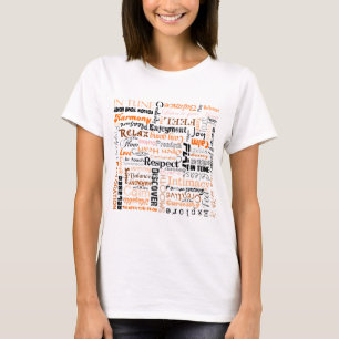 Orange Sacral Chakra Positive Affirmations T-Shirt