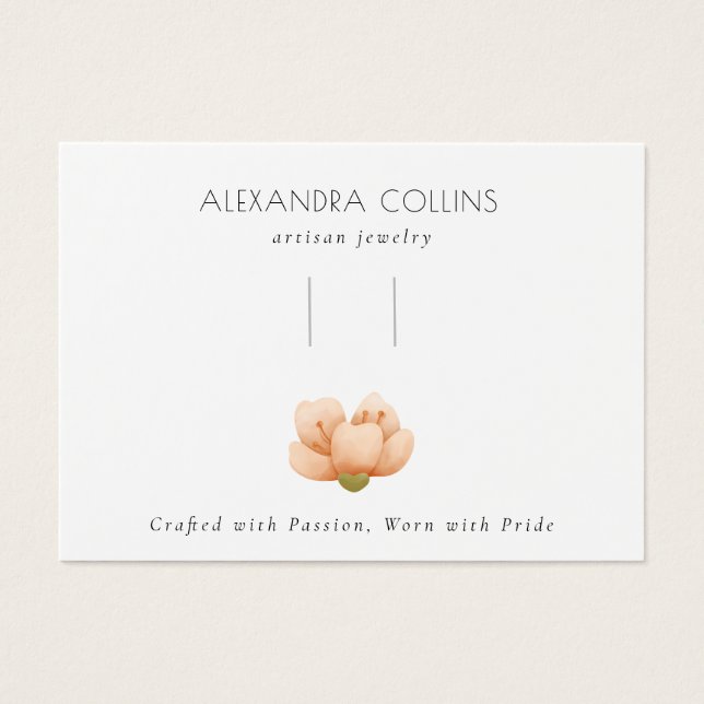 Orange Sakura Blossom Hairclip Barrette Display (Front)