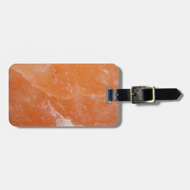 Orange salt stone luggage tag (Front Horizontal)