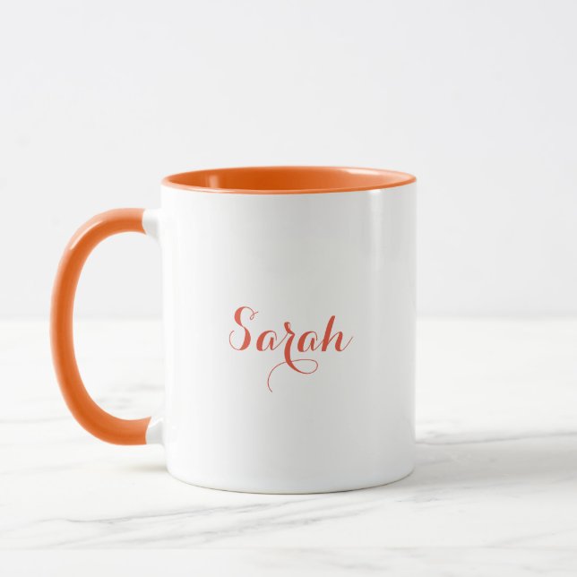 Orange Sarah Mug (Left)