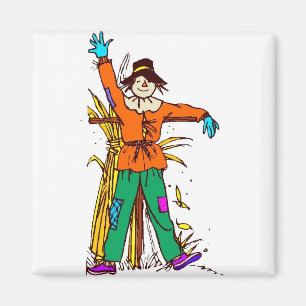 Orange Scarecrow Magnet