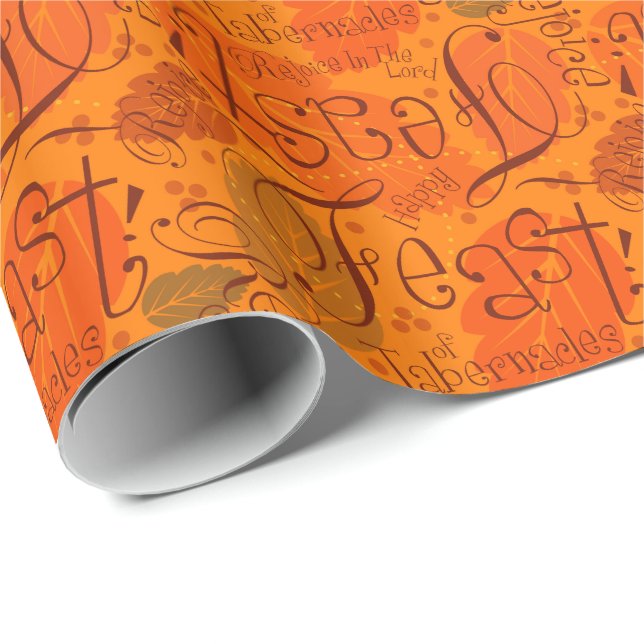 Orange Scatterletter Feast Paper (Roll Corner)