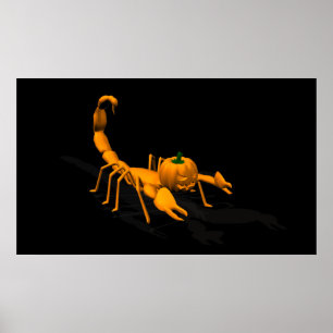 Orange Scorpion Poster