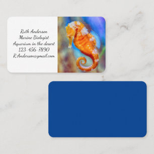 Orange Seahorse delight Business Card