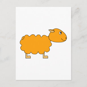 Orange Sheep Postcard