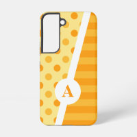 Orange Sherbet Polka Dot and Stripe Pattern