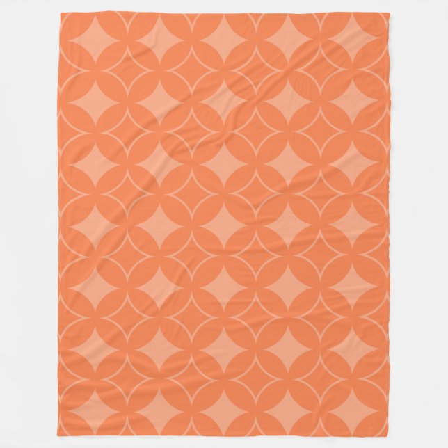 Orange shippo fleece blanket (Front)