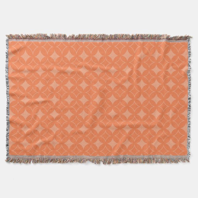Orange shippo throw blanket (Front)