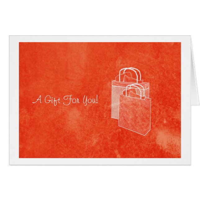 Orange Shopping Spree Money Enclosed (Front Horizontal)