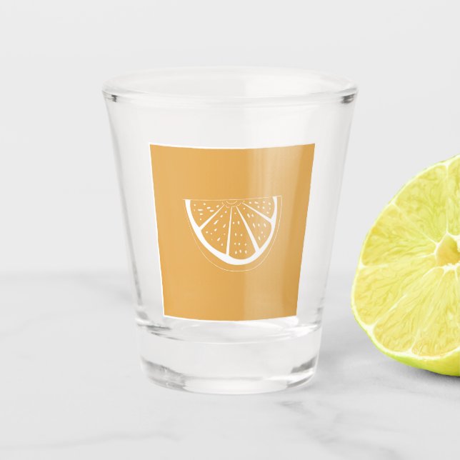 orange shot glass (Front)