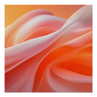 Orange Silky infinite fusion background Poster