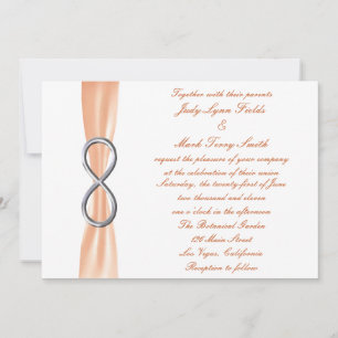 Orange Silver Infinity Wedding Invitation