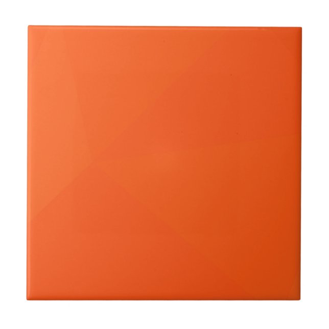 Orange, simple, modern, cool, trendy geometric art ceramic tile (Front)