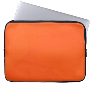 Orange, simple, modern, cool, trendy geometric art laptop sleeve