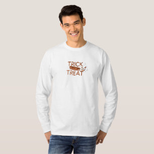 Orange Simple Trick or Threat Long Sleeve T-Shirt