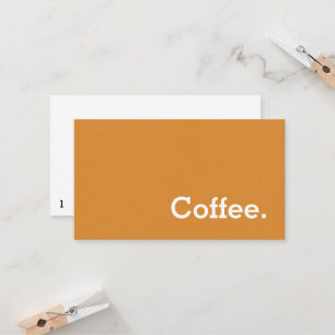 Orange Simple Word Dark Loyalty Coffee Punch-Card