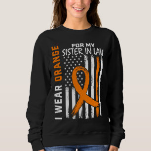 Orange Sister In Law Leukemia Awareness Flag Prod Sweatshirt