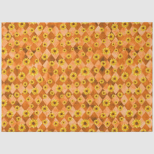 Orange Skulls and Sunflower Series Design 2 Tissue Paper