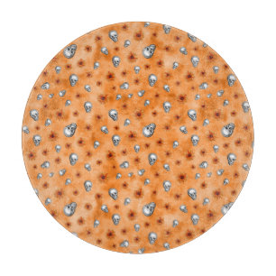 Orange Skulls and Sunflower Series Design 8 Cutting Board