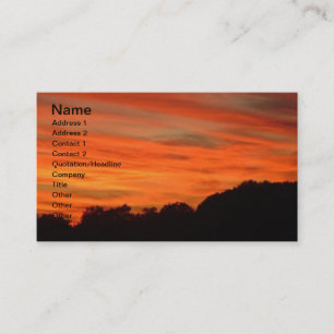 Orange Sky Landscape Business Card