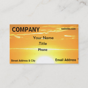 Orange Sky Sunset Sunrise yellow Business Card