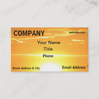 Orange Sky Sunset Sunrise yellow Business Card