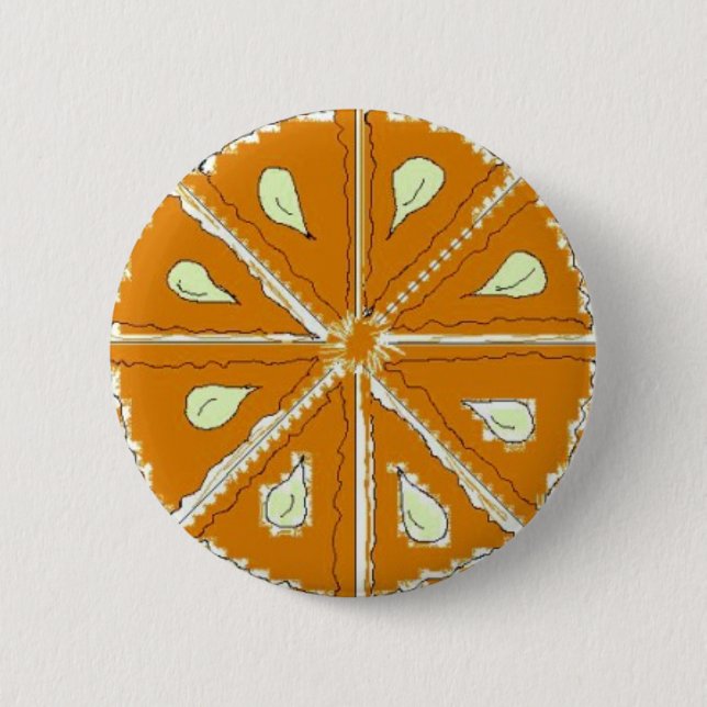 Orange Slice 6 Cm Round Badge (Front)