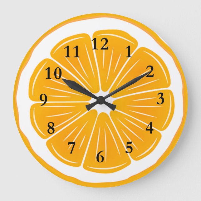 Orange Slice Acrylic Wall Clock (Front)
